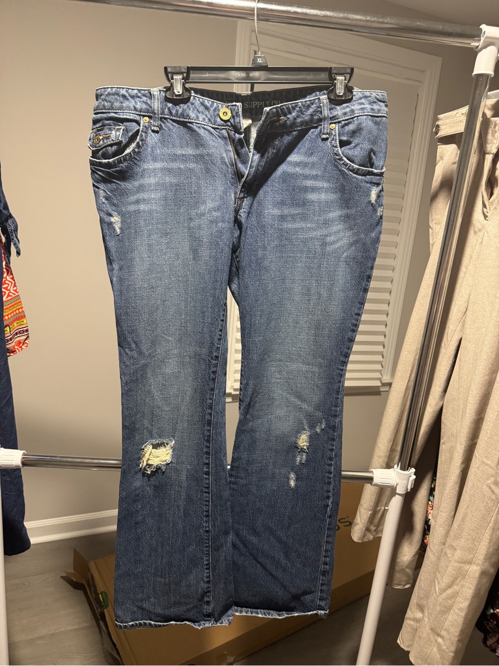 Mossimo Supply Co. Medium Blue Flare Jeans